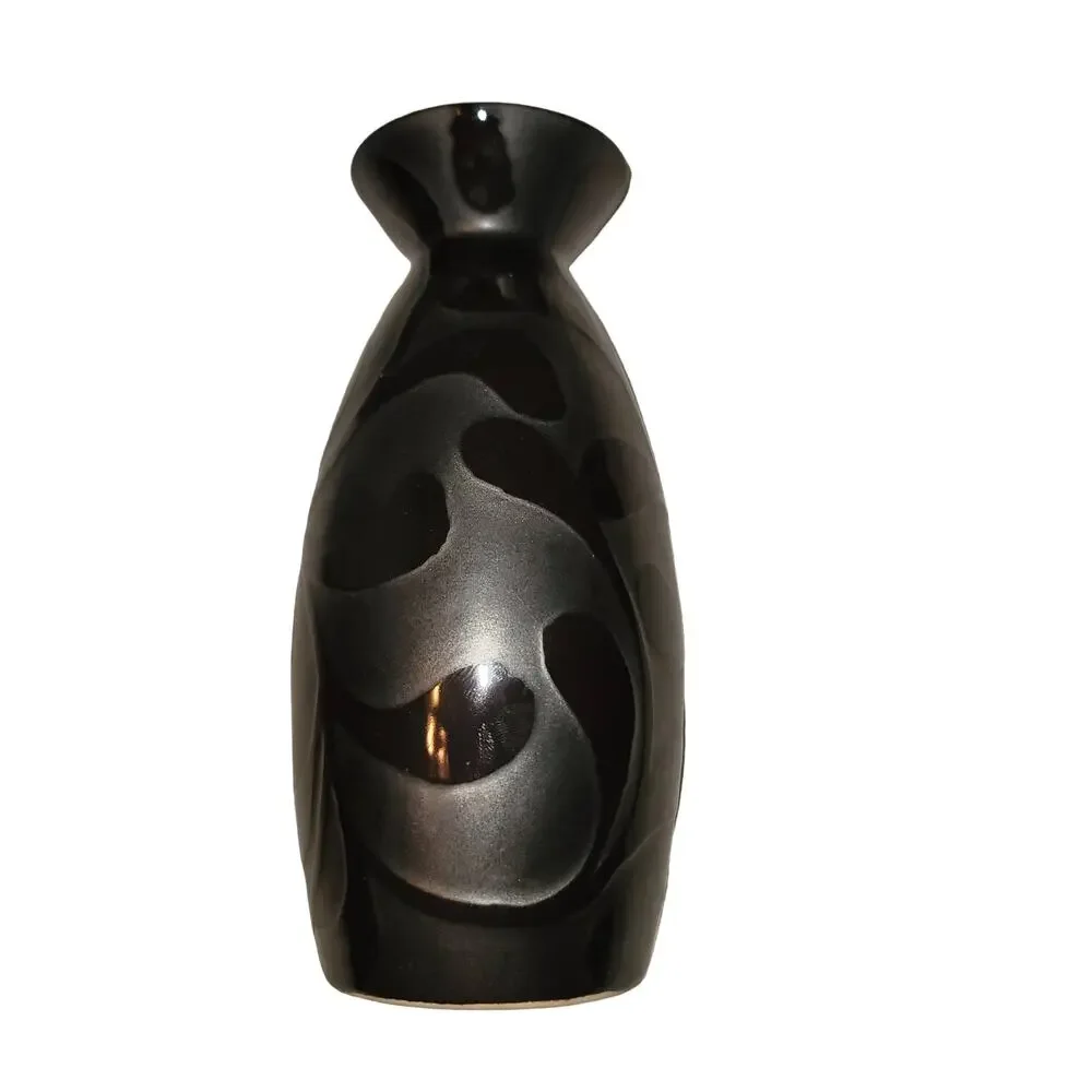 Black floral high gloss with Silvertone shimmer background 7